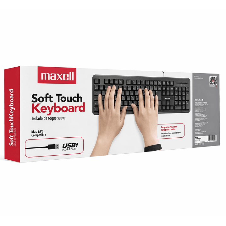 Teclado Básico Maxell KB-90 Conector Usb Negro 3