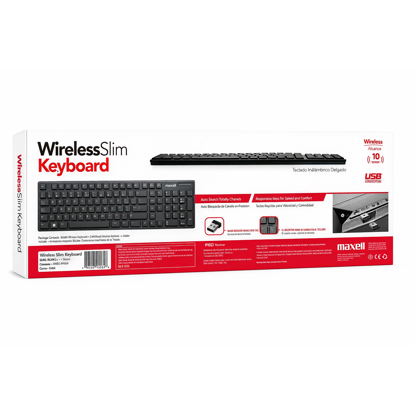 Teclado Inalámbrico Maxell Slim Multifuncional WKB-20 4