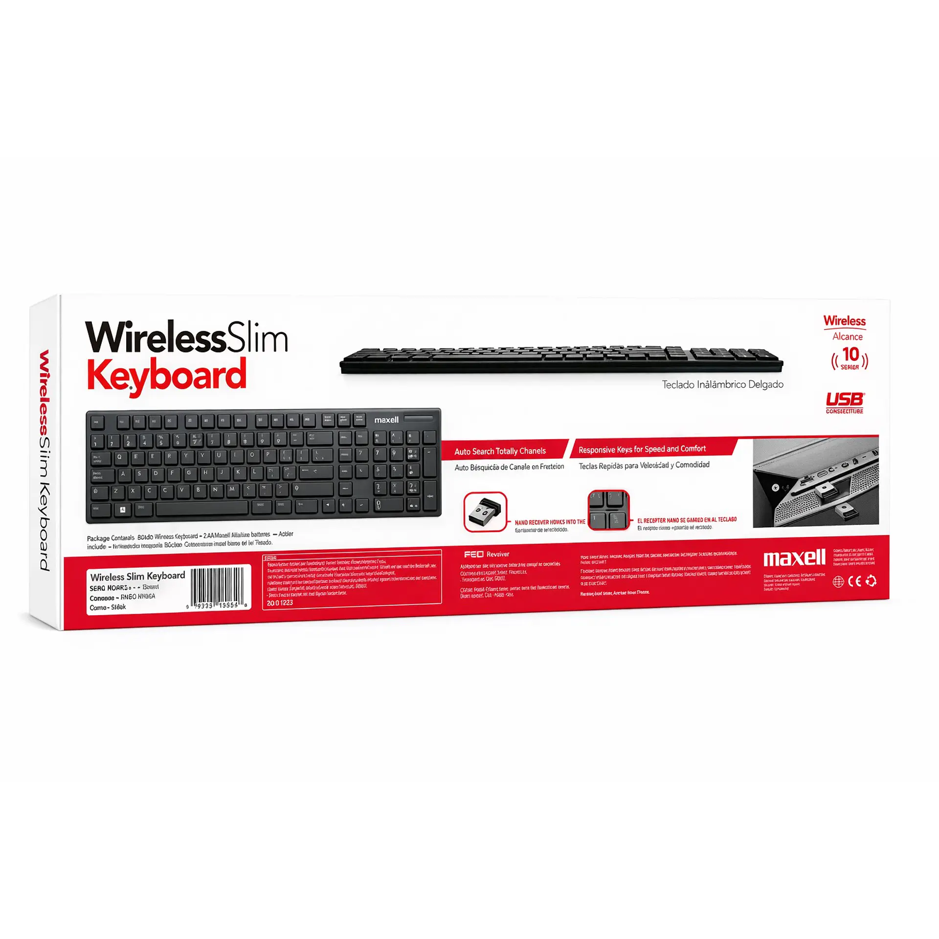 Teclado Inalámbrico Maxell Slim Multifuncional WKB-20 4