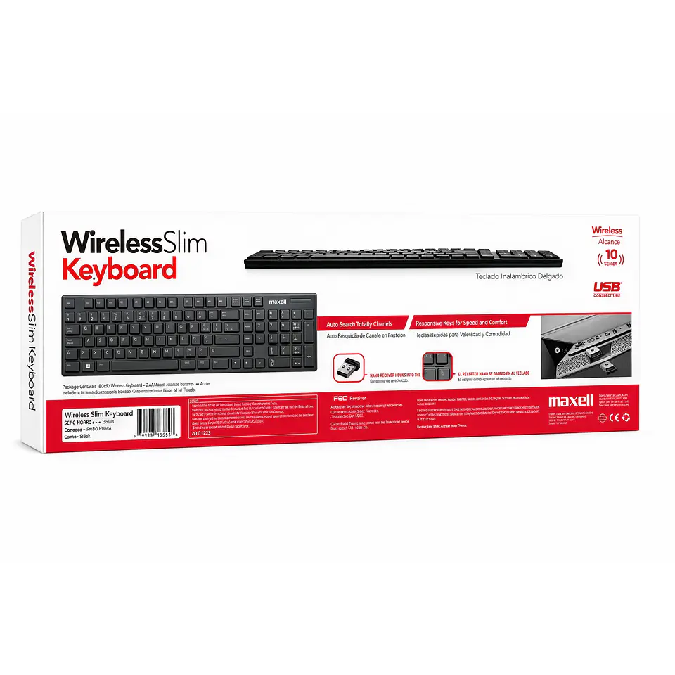 Teclado Inalámbrico Maxell Slim Multifuncional WKB-20 4
