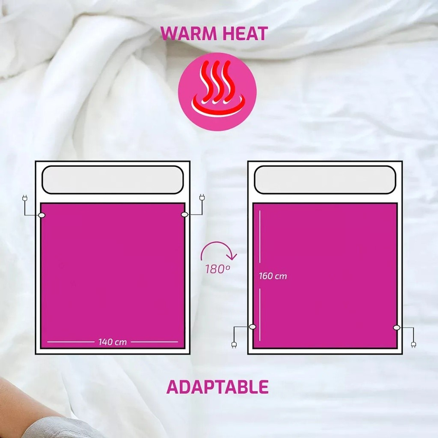 Calienta Camas Doble 160x140cm 2 Niv 2x60W UP205 Pekatherm 2