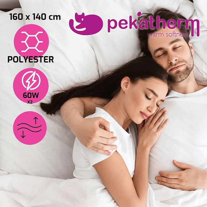 Calienta Camas Doble 160x140cm 2 Niv 2x60W UP205 Pekatherm 5