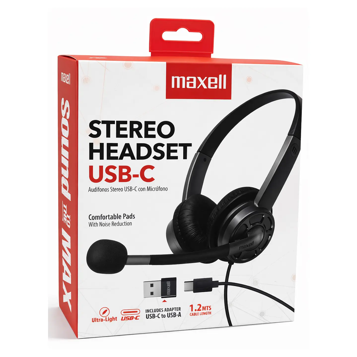 Audífonos Maxell USB-C/USB Con Micrófono HS-HMIC 4
