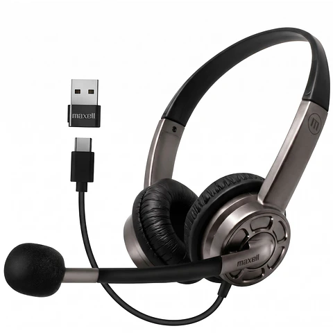 Audífonos Maxell USB-C/USB Con Micrófono HS-HMIC