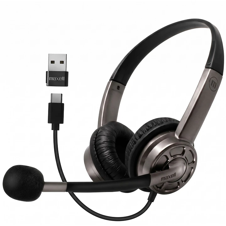 Audífonos Maxell USB-C/USB Con Micrófono HS-HMIC 1