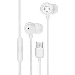 Audífonos Maxell INBAX USB-C Con Mic In Ear Tipo C Blanco