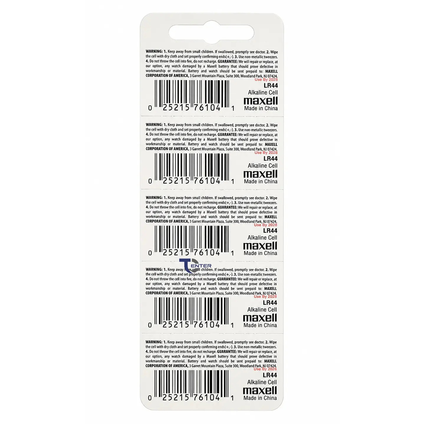 Pack 10 Pilas LR44 AG13 A76 Maxell Holograma 2