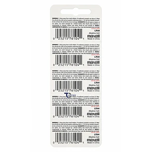 Pack 10 Pilas LR44 AG13 A76 Maxell Holograma