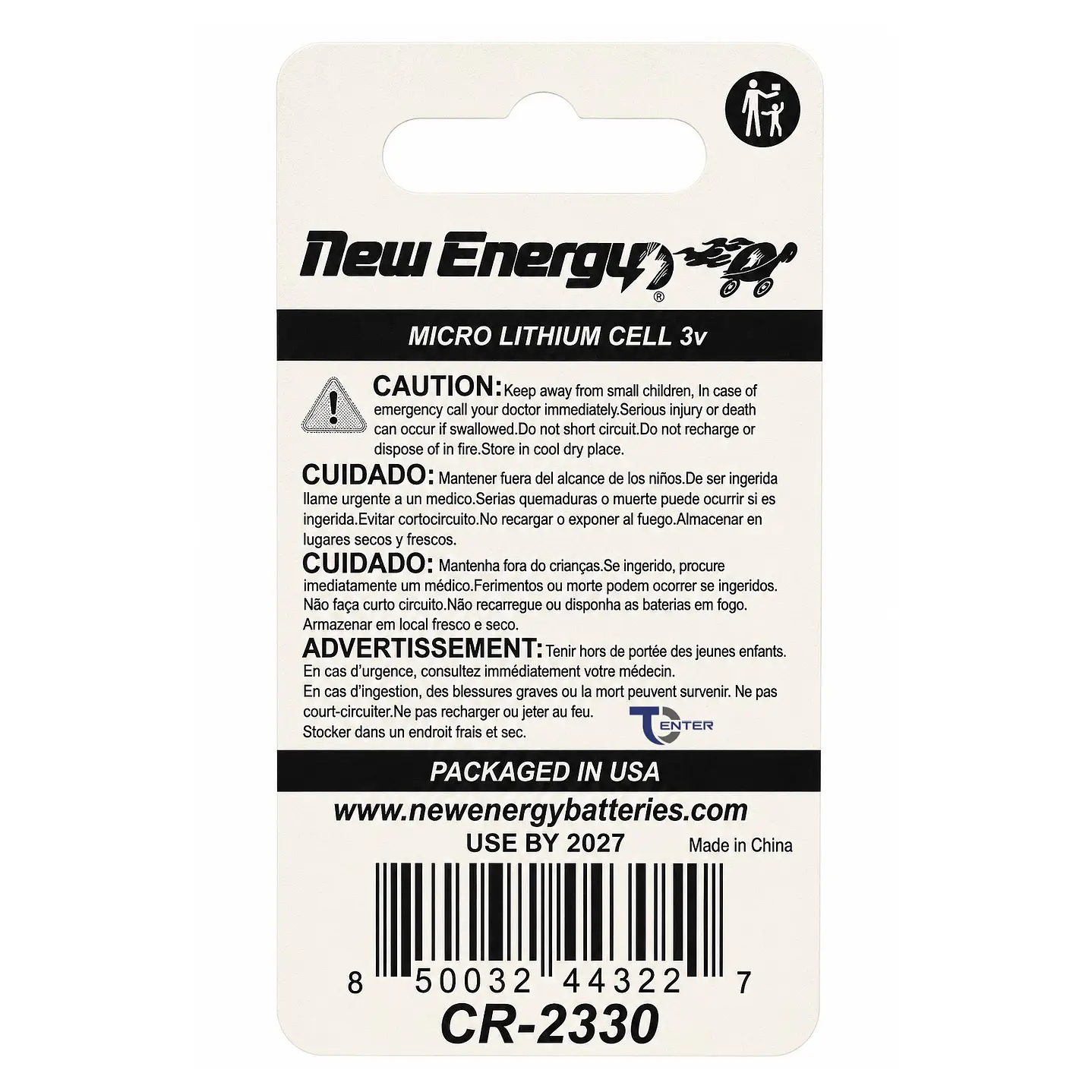 Pila Unitaria CR2330 New Energy 3v Litio 2