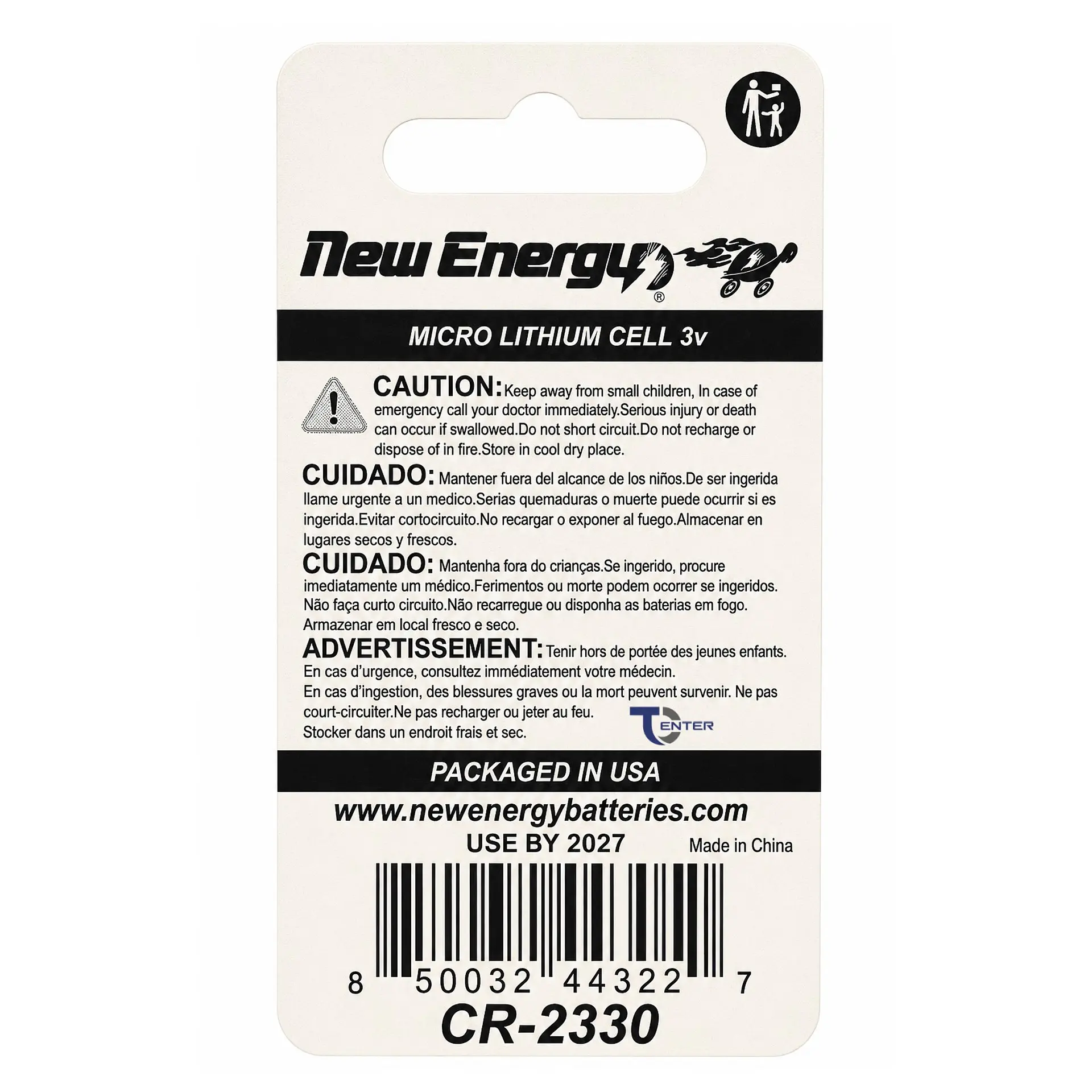Pila Unitaria CR2330 New Energy 3v Litio 2