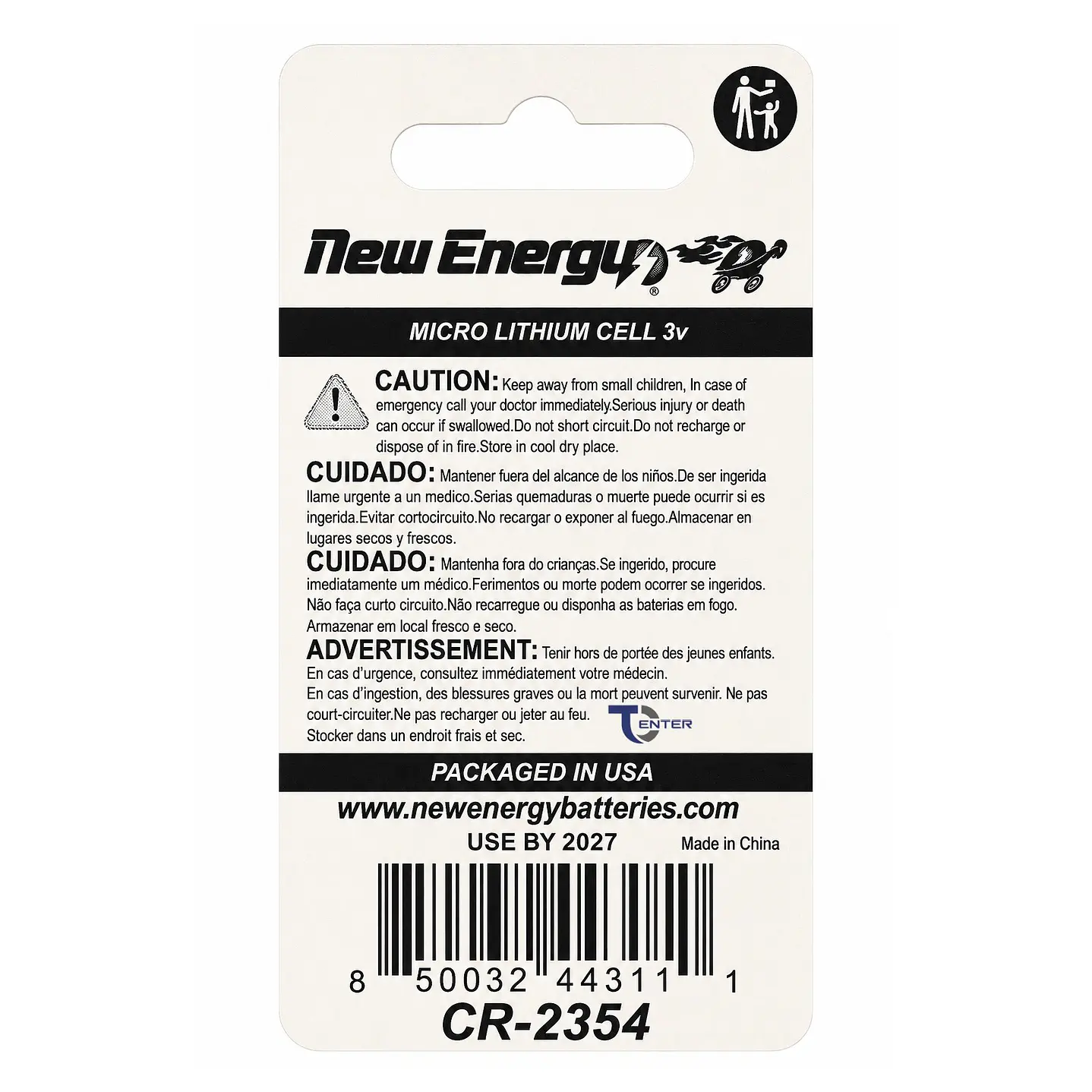 Pila Unitaria CR2354 New Energy 3v Litio 2