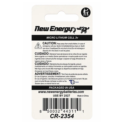 Pila Unitaria CR2354 New Energy 3v Litio