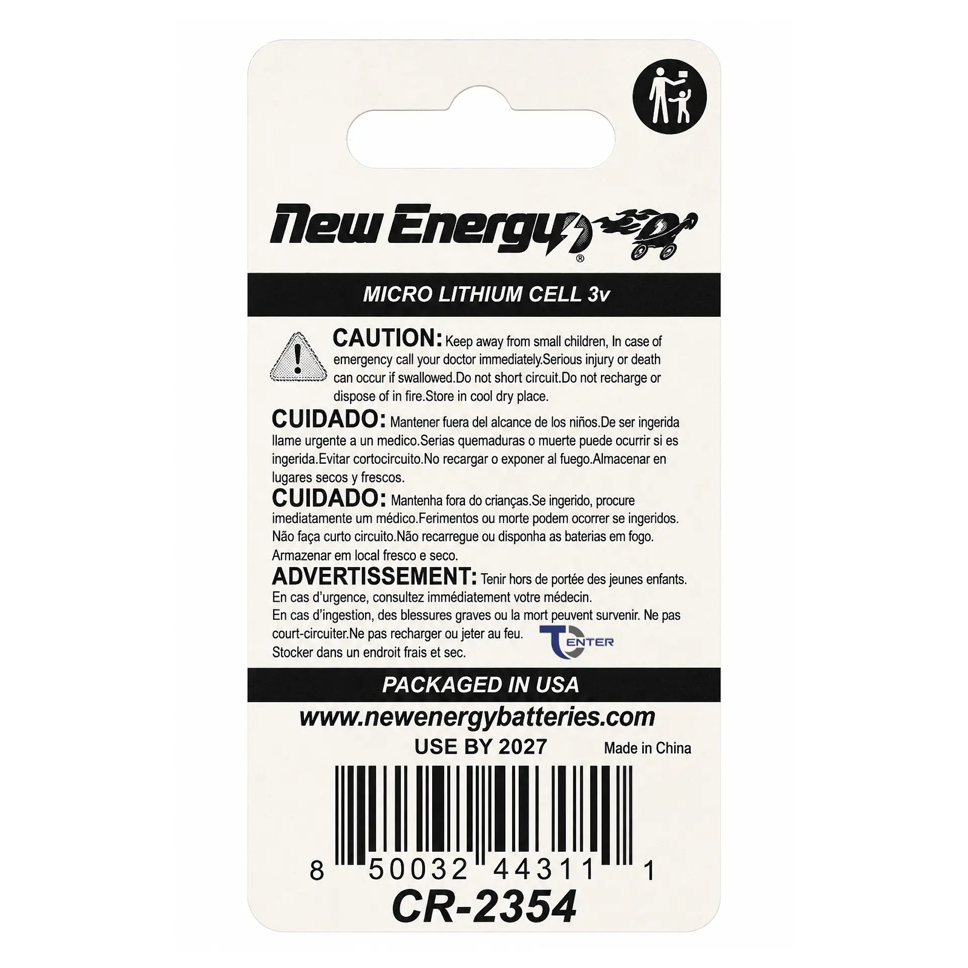 Pila Unitaria CR2354 New Energy 3v Litio 2