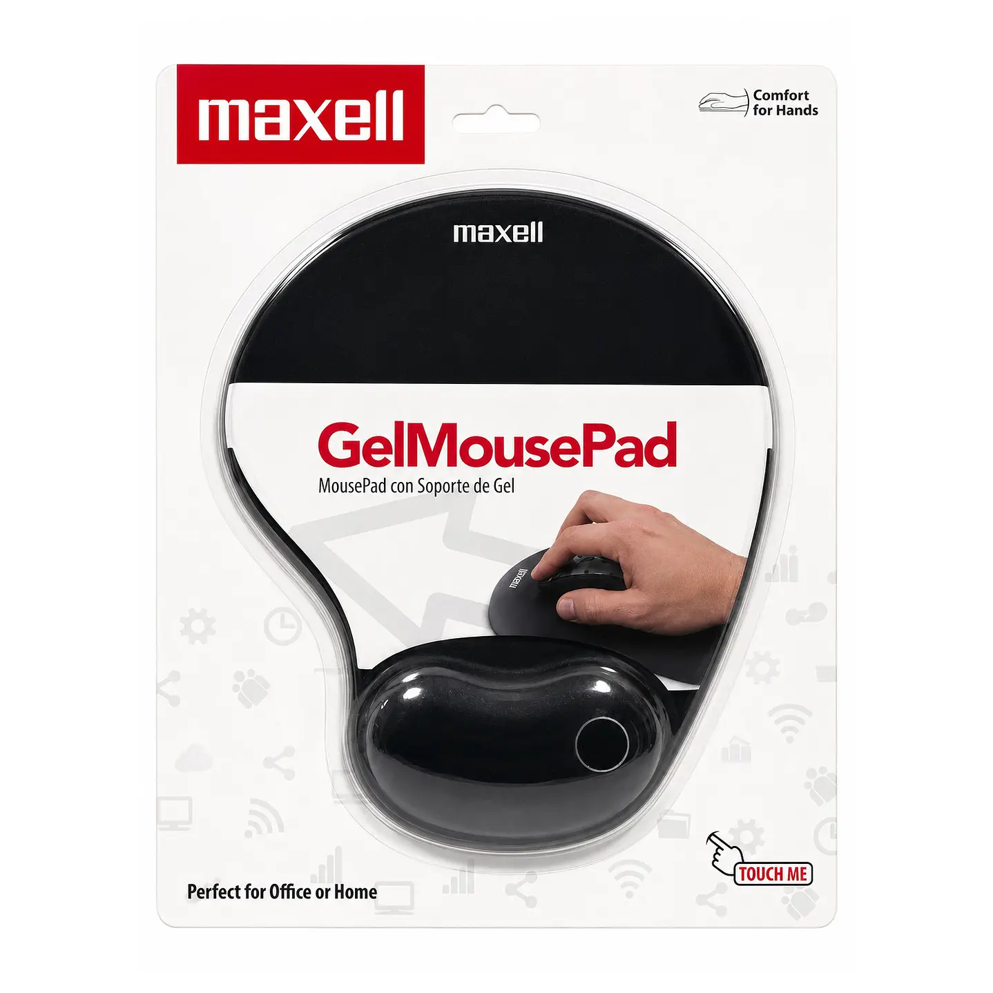 Mouse Pad Con Apoya Muñeca Gel Maxell GMP-1 Negro 2