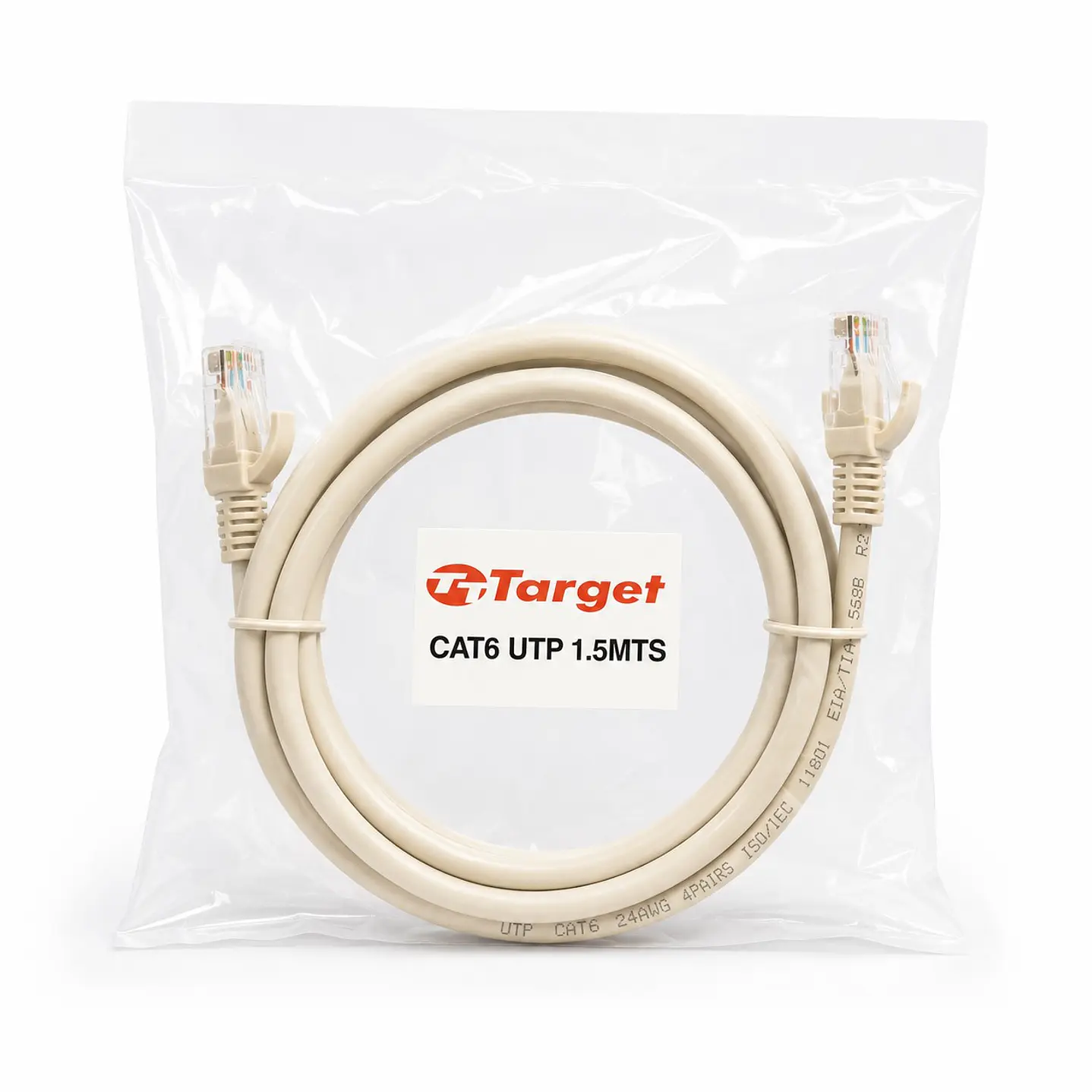 Cable de Red Target 1.5 mts Patch Cord UTP Cat 6 1