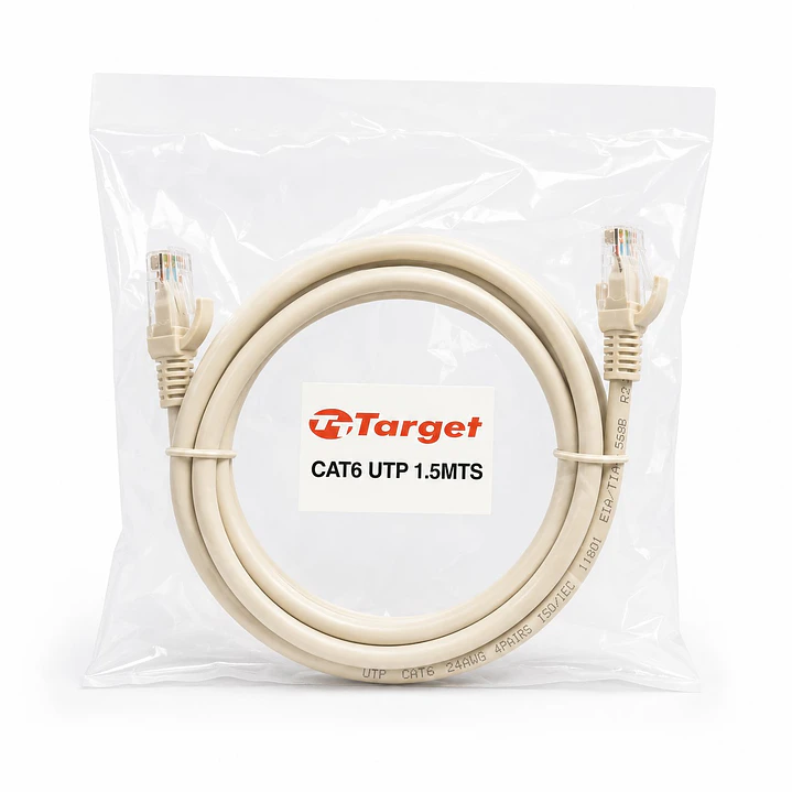 Cable de Red Target 1.5 mts Patch Cord UTP Cat 6 1