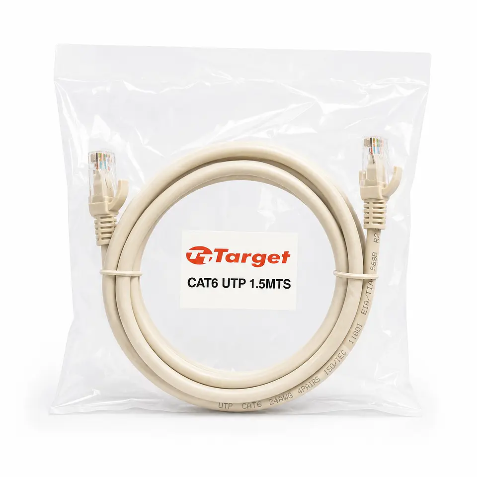 Cable de Red Target 1.5 mts Patch Cord UTP Cat 6 1