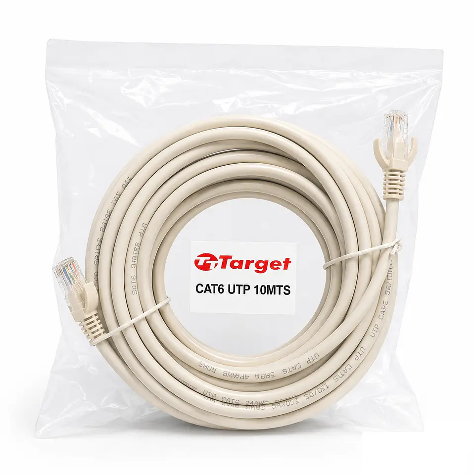 Cable de Red Target 10 mts Patch Cord UTP Cat 6 1