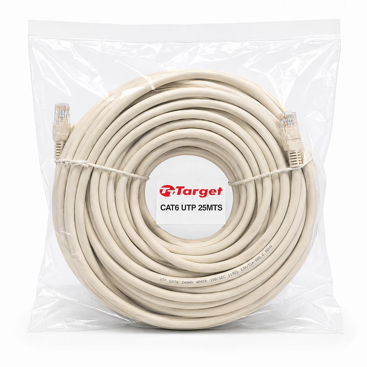 Cable de Red Target 25 mts Patch Cord UTP Cat 6 1