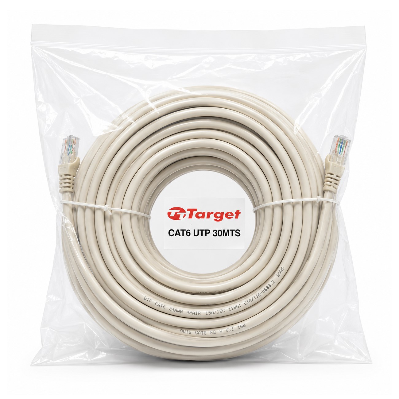 Cable de Red Target 30 mts Patch Cord UTP Cat 6