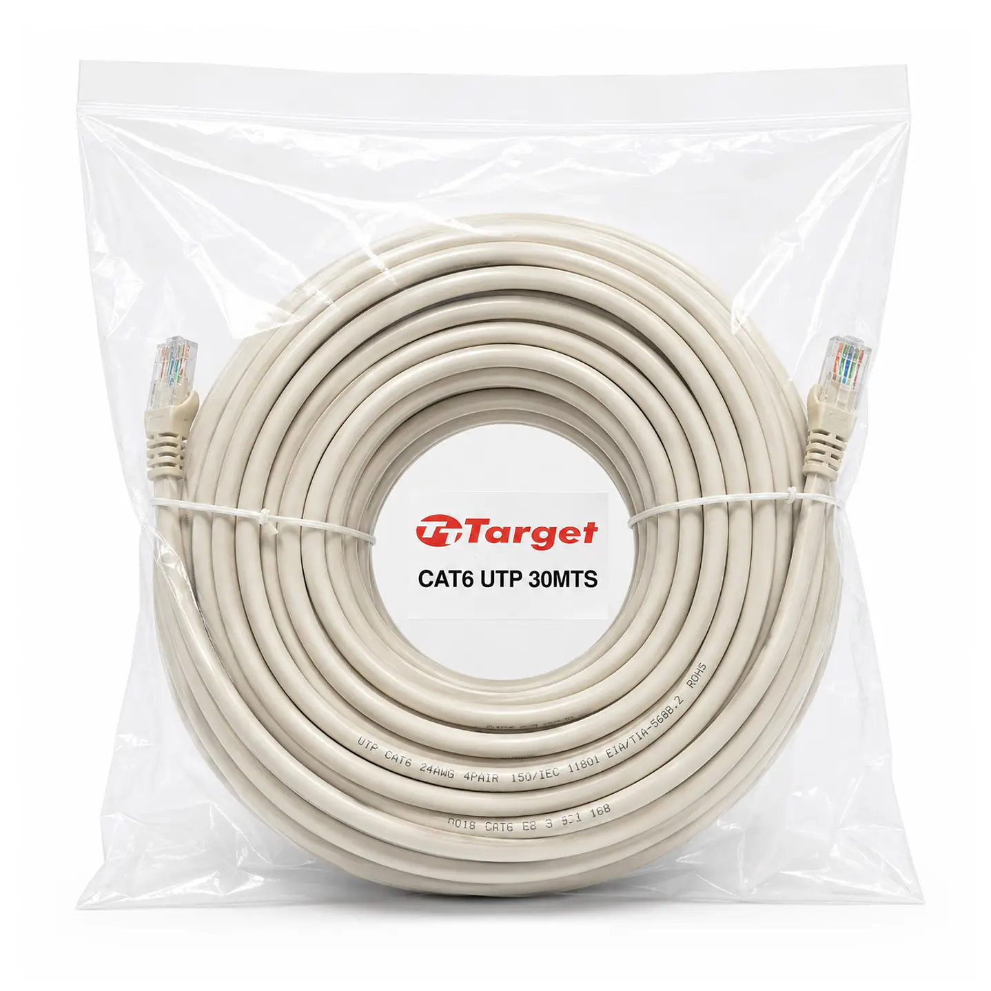 Cable de Red Target 30 mts Patch Cord UTP Cat 6 1