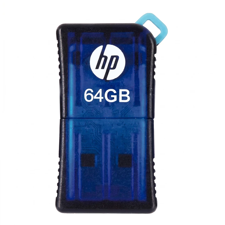 Pendrive USB 2.0 Hp v165w Mini Con Tapa Azul 1