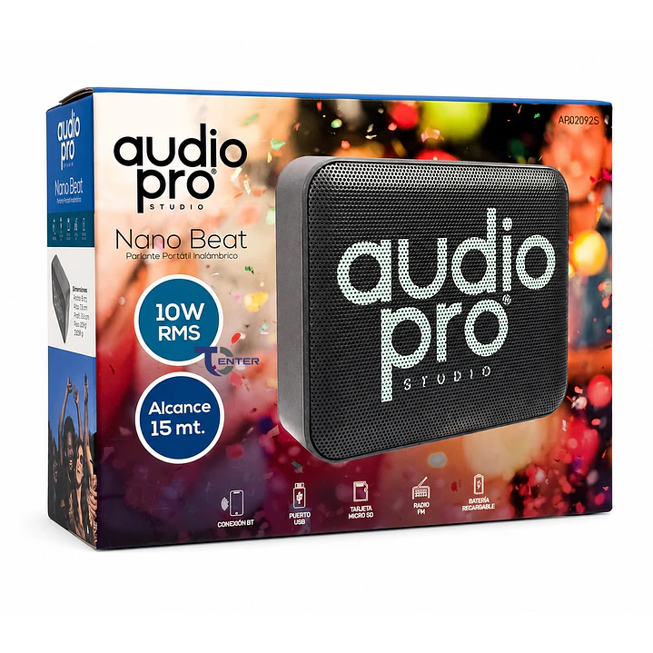 Parlante BT Audiopro 10w Inalámbrico AP02082S Gris 4