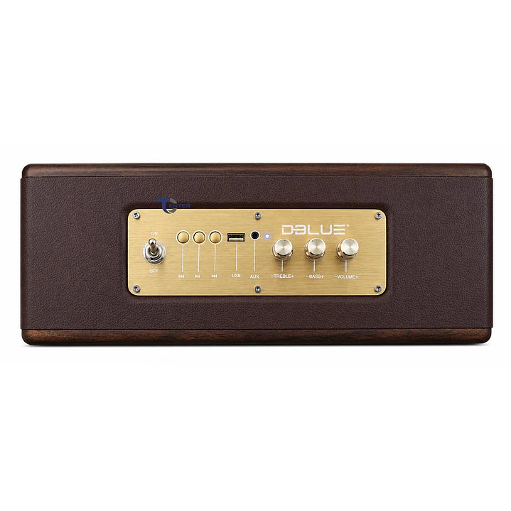 Parlante BT Retro Dblue 30w Inalámbrico DBRP273 Café 3