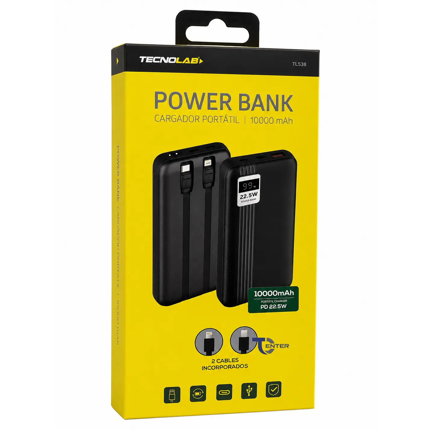 Batería Portátil Powerbank 10.000 Tecnolab 22.5w TL538W 5
