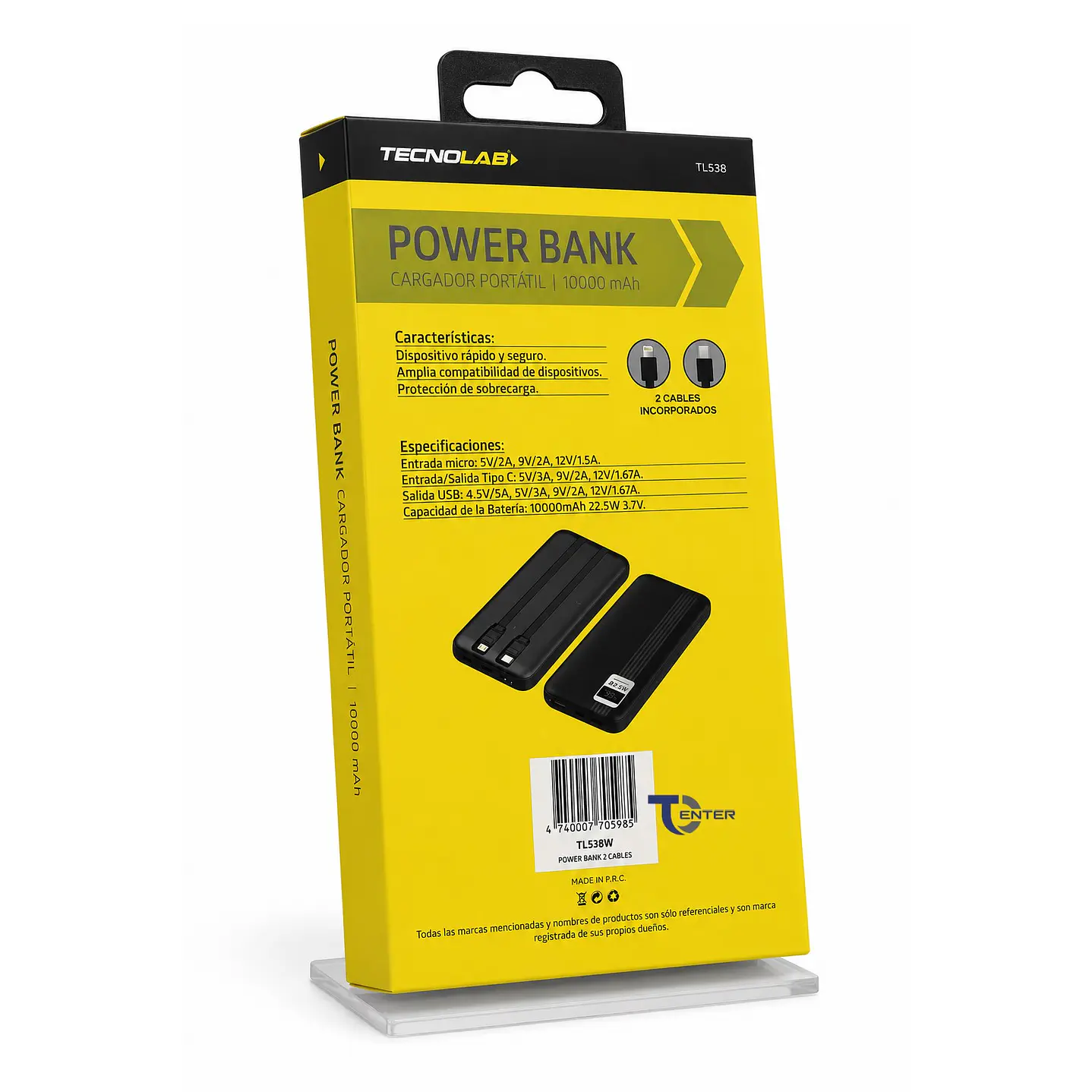 Batería Portátil Powerbank 10.000 Tecnolab 22.5w TL538W 6