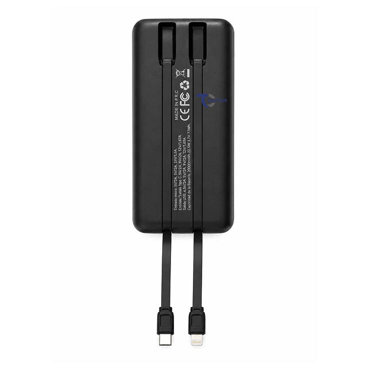 Batería Portátil Powerbank 20.000 Tecnolab 22.5w TL539BK 3