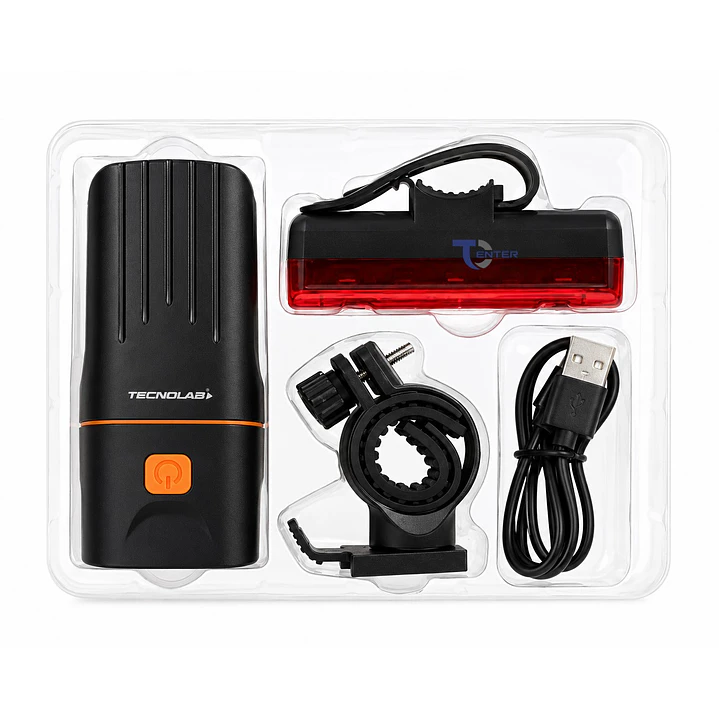 Set Luces para Bicicletas Led Tecnolab TL210 1000lm 8