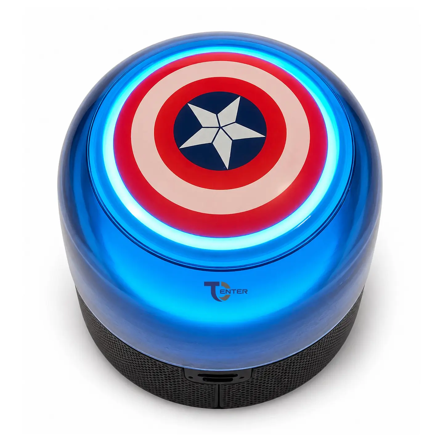 Parlante Portátil Inalámbrico Bt QS-S1 Marvel Capitán América LED 3