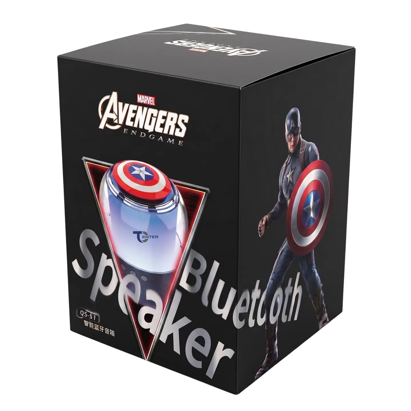Parlante Portátil Inalámbrico Bt QS-S1 Marvel Capitán América LED 5