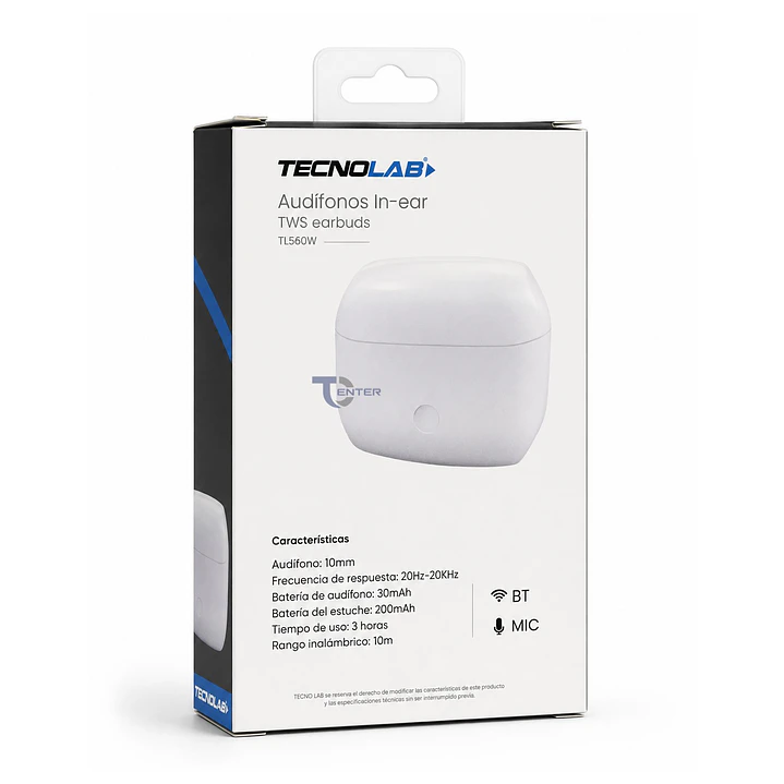 Audífonos Inalámbricos Bt In-Ear Tecnolab TL566W Blancos 4