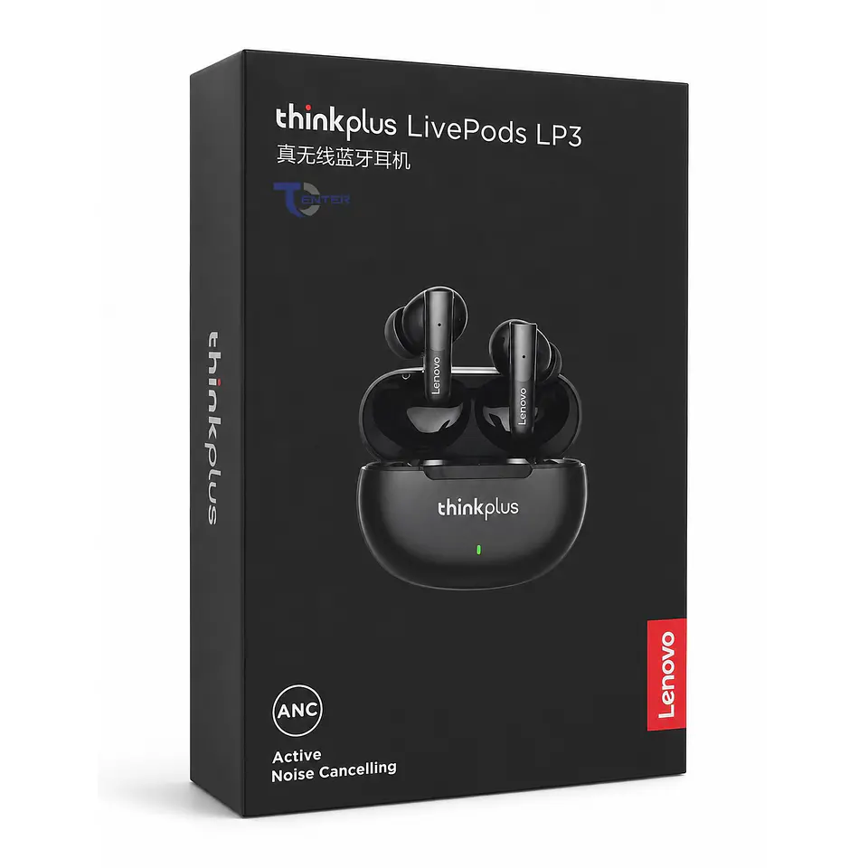 Audífonos Lenovo ThinkPlus LivePods LP3 Bt 5.2 ANC Negros 2