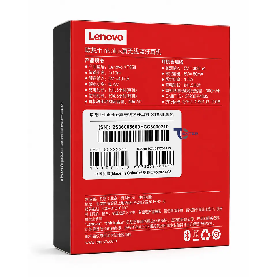 Audífonos Bt 5.3 Lenovo ThinkPlus XT85II Negros 5
