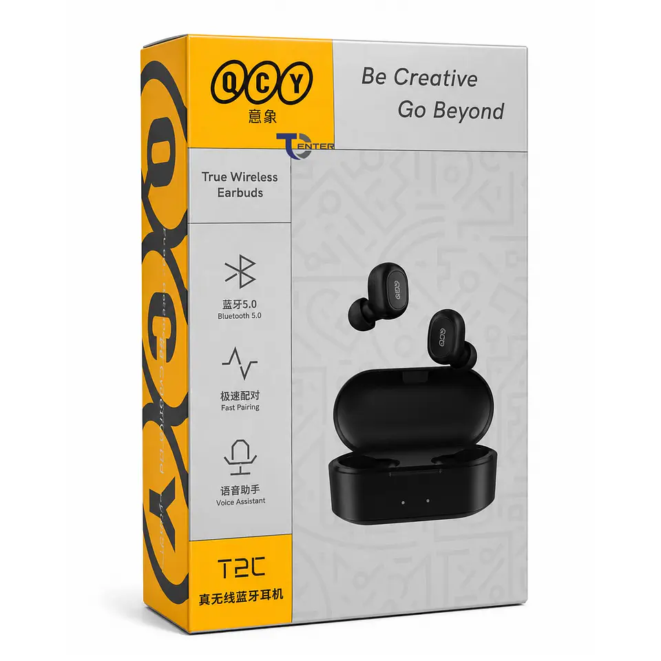 Audífonos QCY T2C True Wireless AirBuds Negros 5
