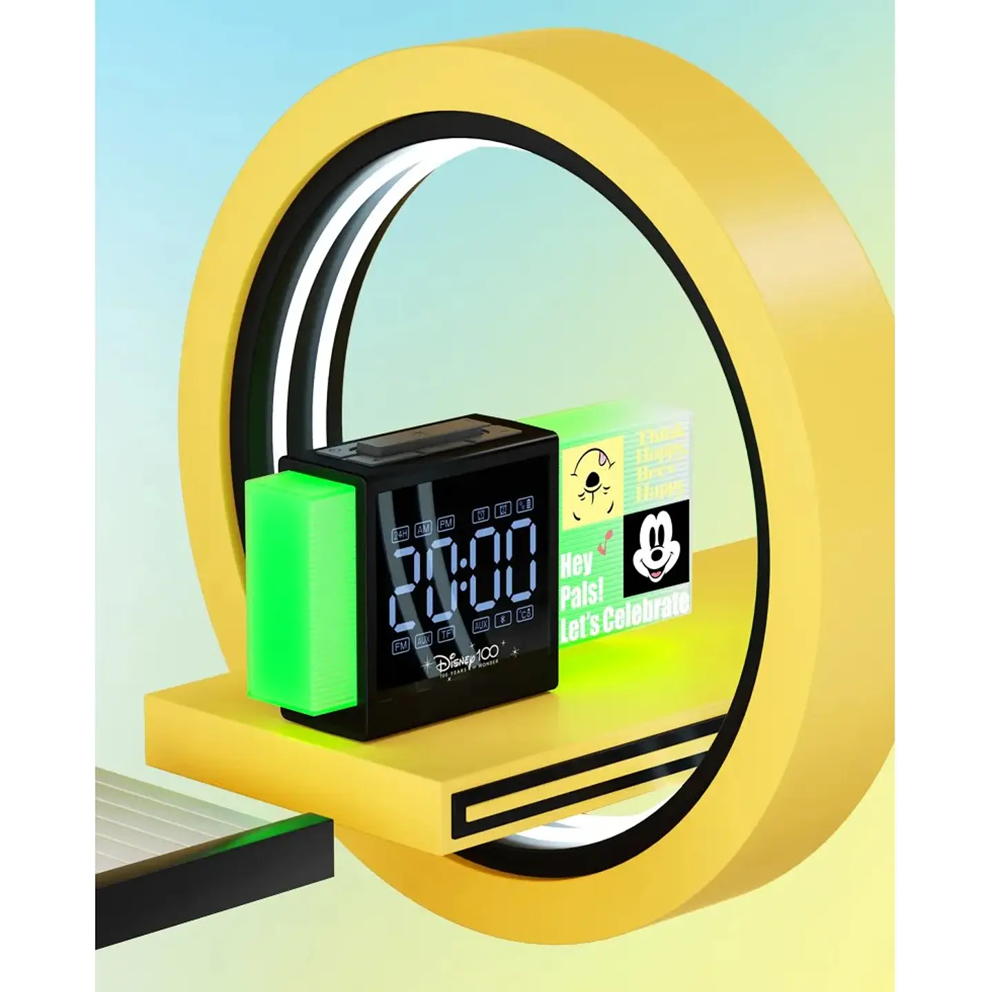 Radio Reloj Despertador Parlante BT Disney Led QS-S2 4