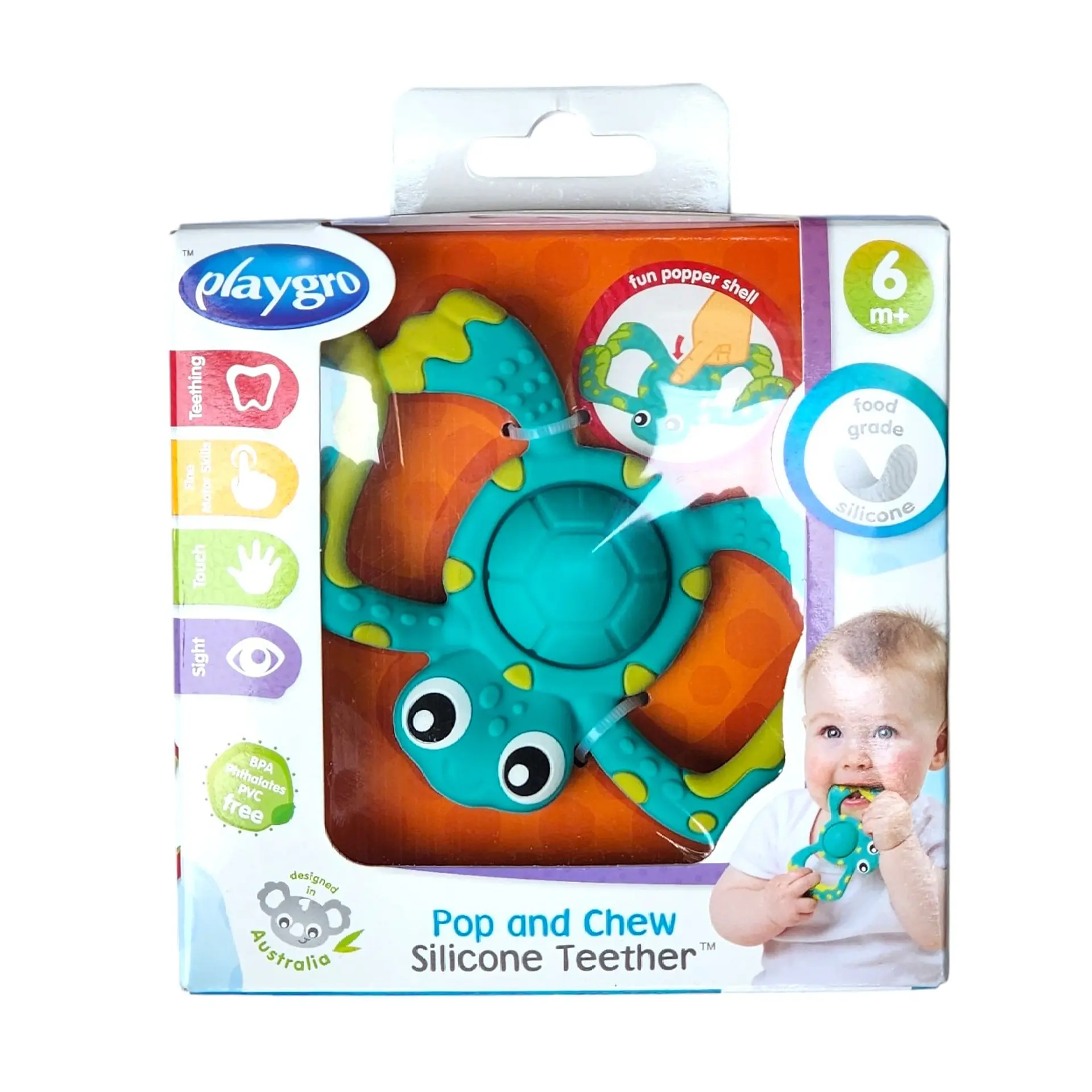 Mordedor De Silicona Tortuga Playgro 1