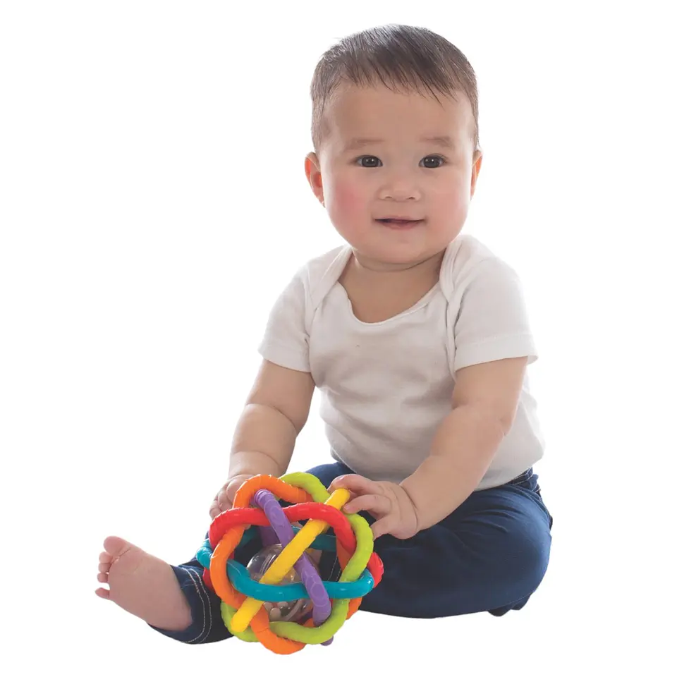Pelota Sonajero Multicolor Bendy Playgro 4