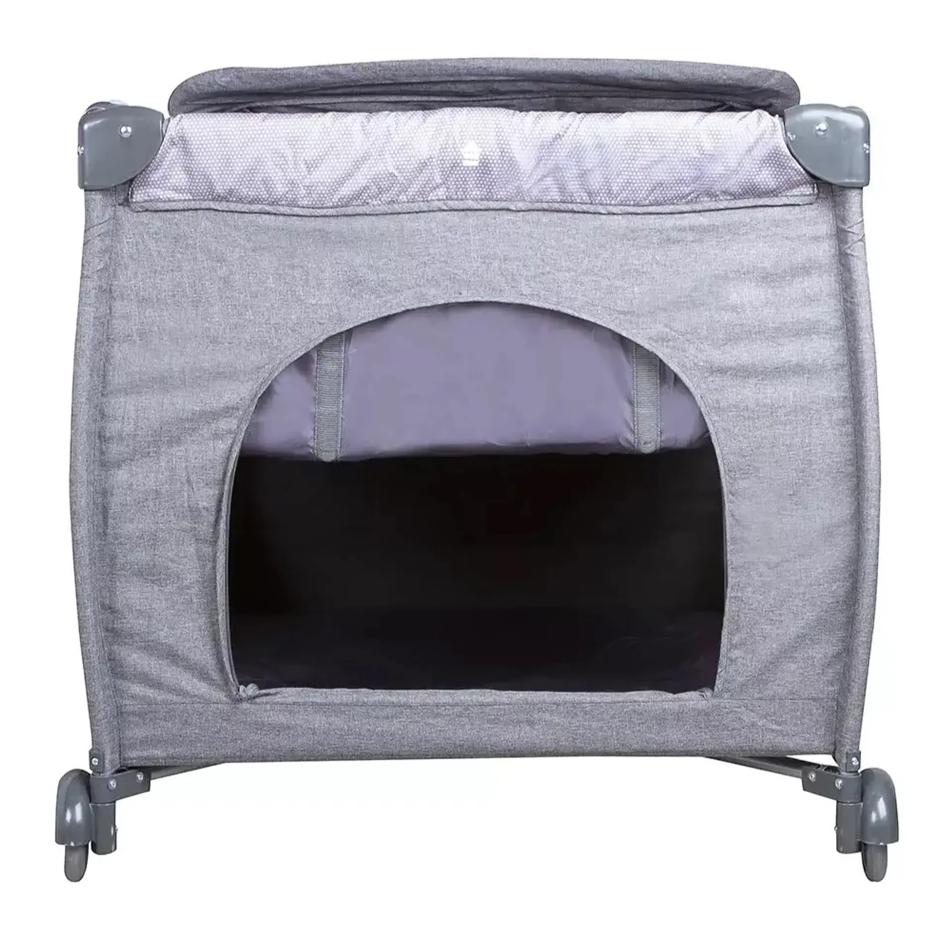 Cuna Infanti Playard Luna Gris Dots 5