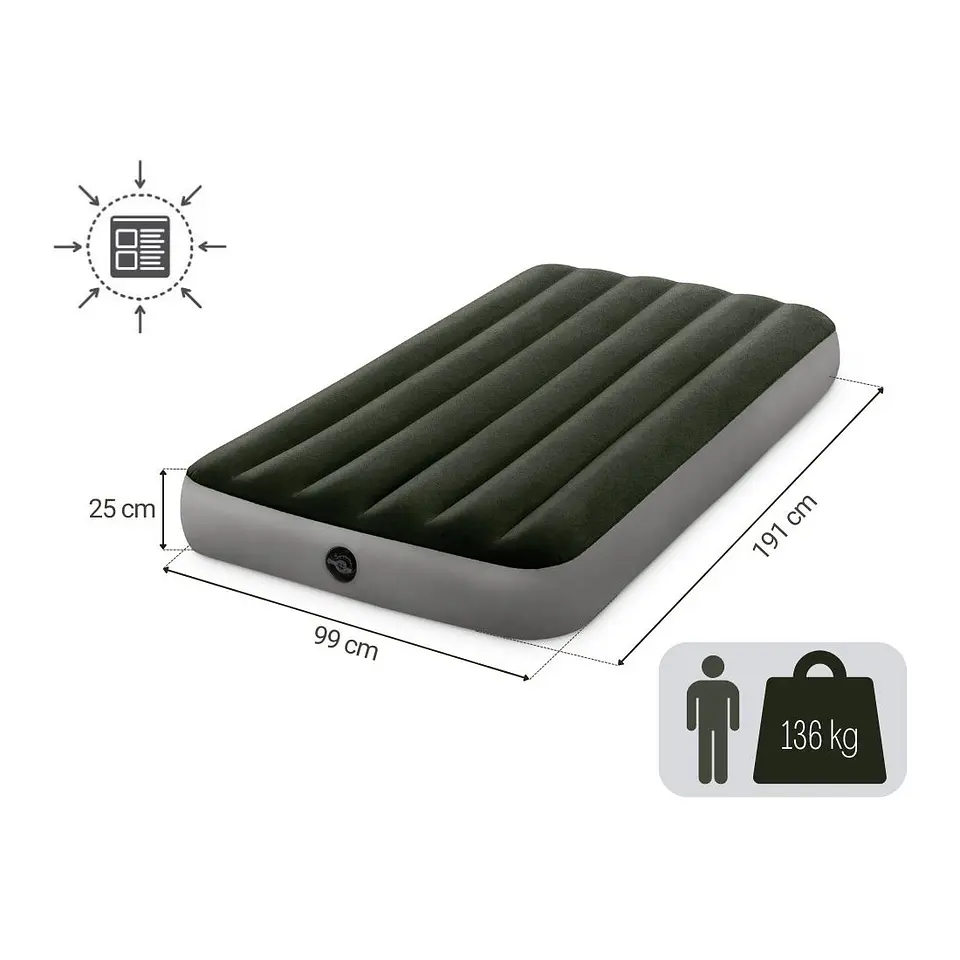 Colchón Inflable Intex 1,5 Plazas Prestige Downy 99x191x25 Cm 3