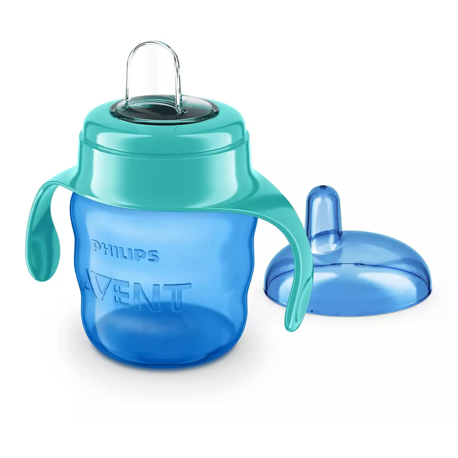 Vaso Antiderrame Avent Classic 200 Ml Azul Con Boquilla 2
