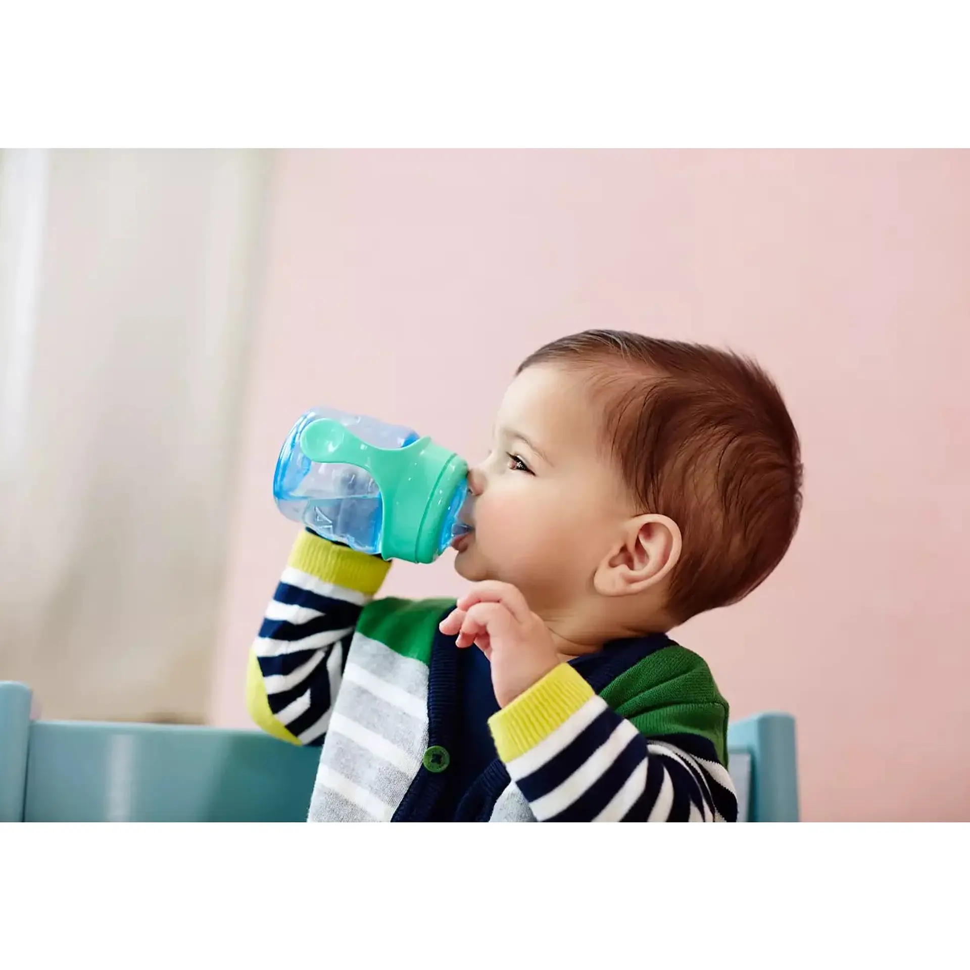 Vaso Antiderrame Avent Classic 200 Ml Azul Con Boquilla 4