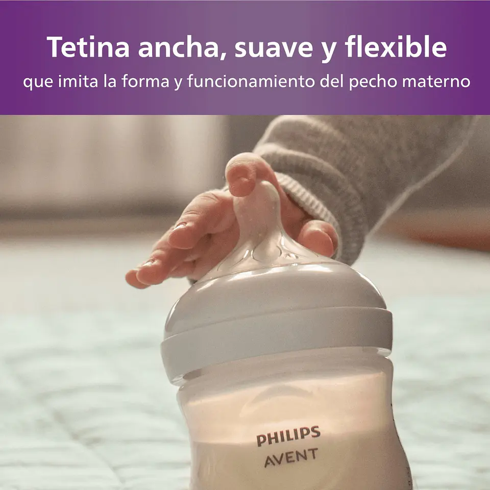 Pack 2 Tetinas Natural 4.0 Avent Flujo Rápido 3m+ 3