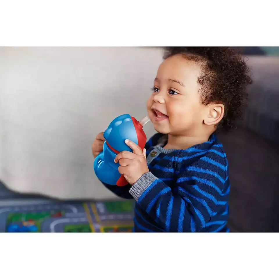 Vaso Bombilla Flexible 200ml Avent Dino Azul 9m+ SCF796/01 3