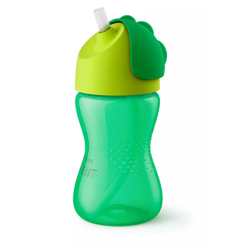 Vaso Bombilla Flexible 300ml Avent Dino Verde 12m+ SCF798/01