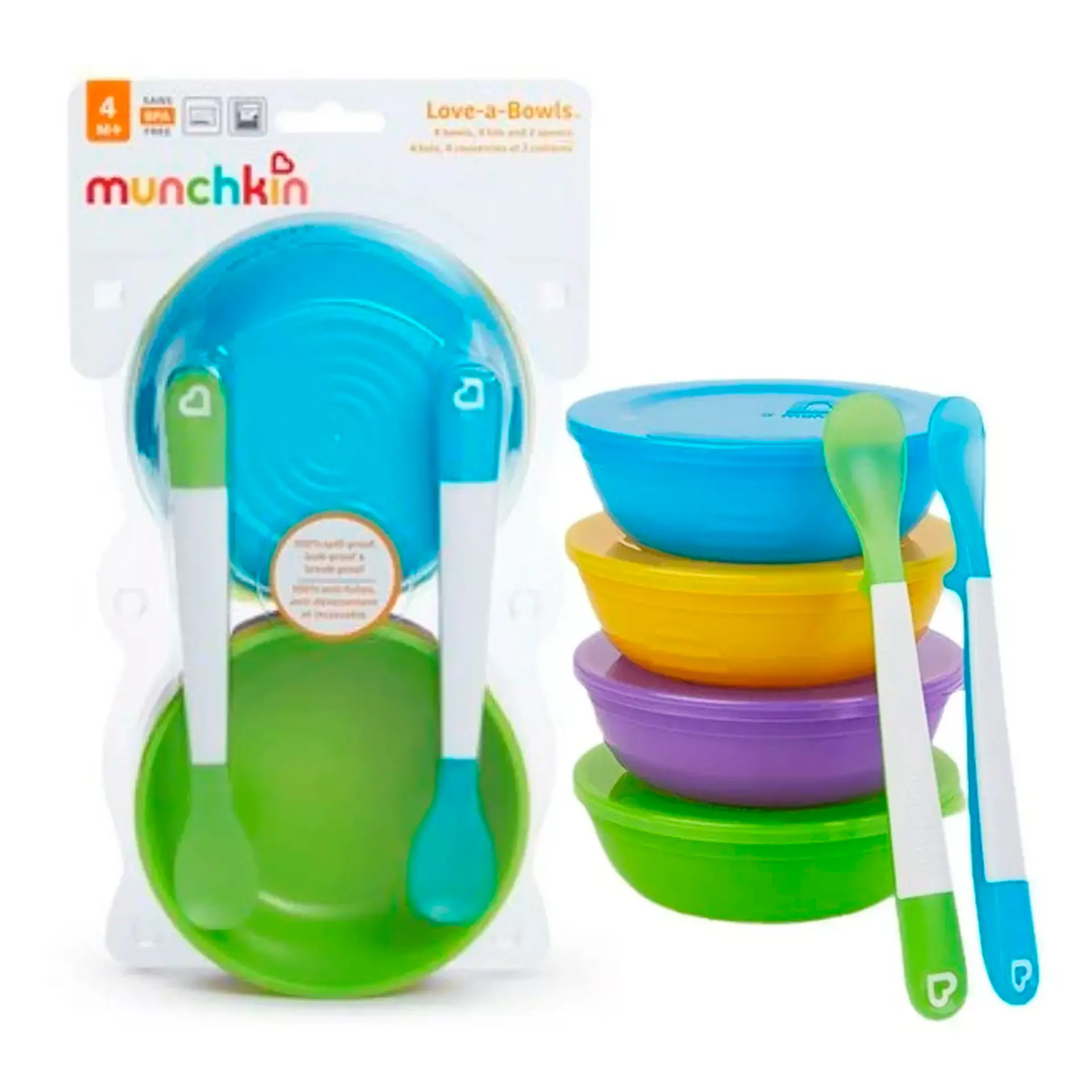 Set Alimentación Bowl 10 Piezas Love A 4Pk Munchkin 3