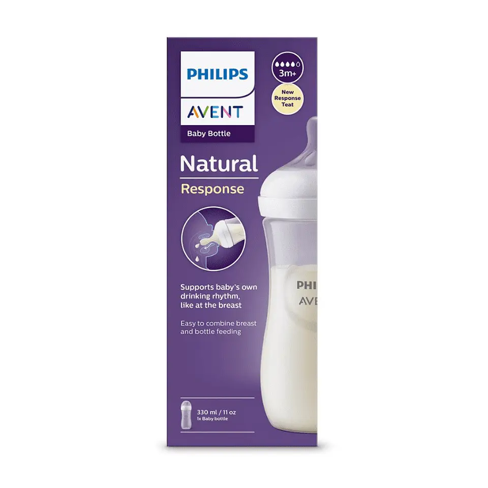 Mamadera Natural Response 330ml Avent SCY906/01 3m+ 7